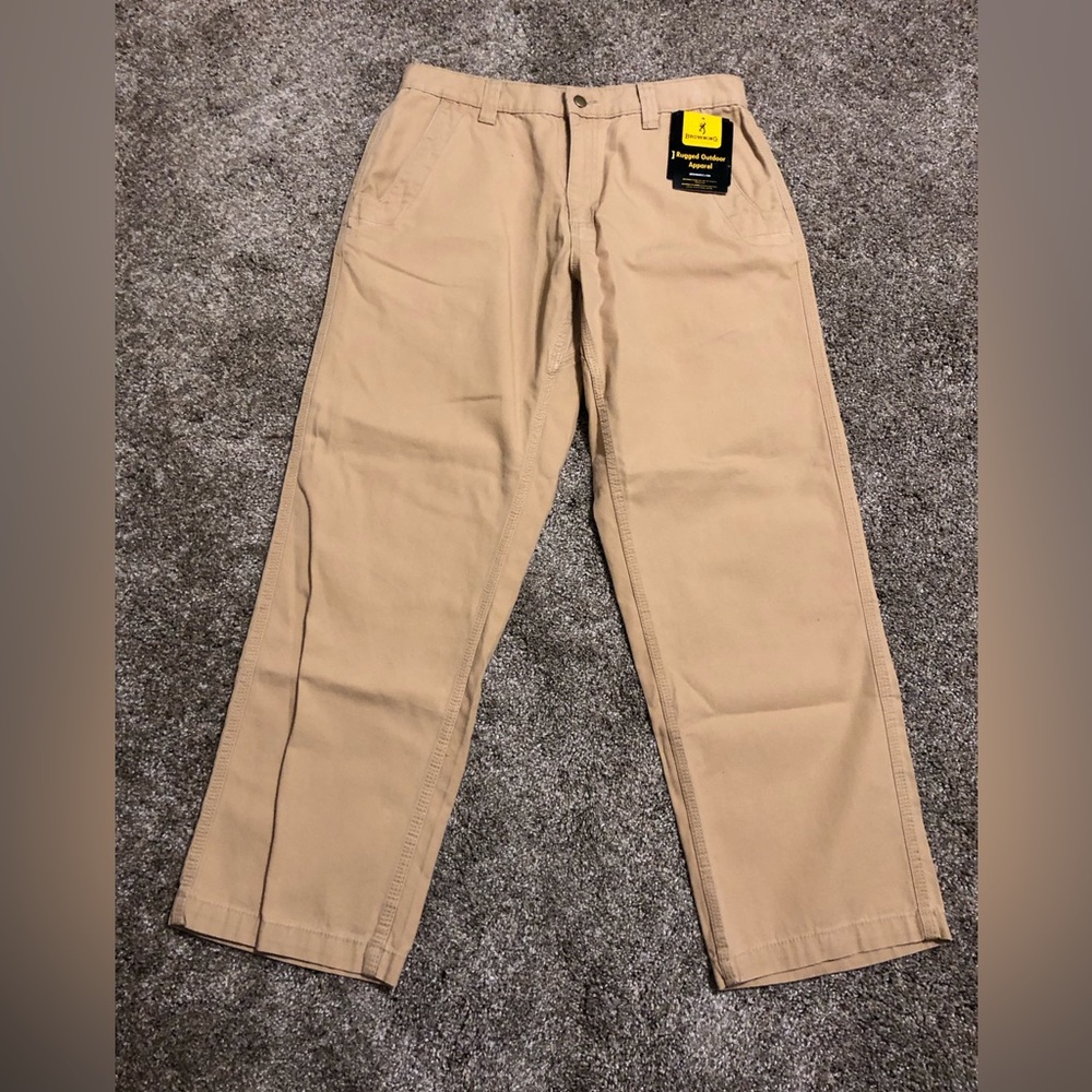 NWT Browning Rugged Outdoor Apparel Tan Pants Hunting Work Casual 32x29.